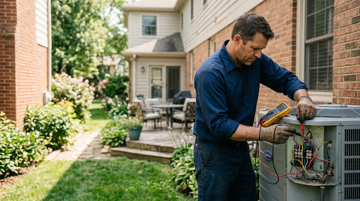 HVAC technician working near Ukiah, CA